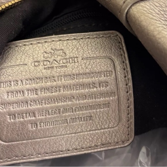 Coach Pewter Leather Scout Hobo Handbag Tote - Picture 9 of 12